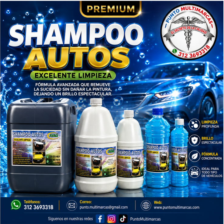 Shampoo Autos - Excelente Limpieza